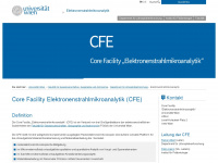 cfe.univie.ac.at Webseite Vorschau