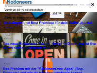 notioneers.io Webseite Vorschau