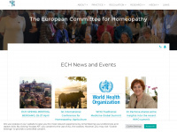 homeopathyeurope.org Webseite Vorschau