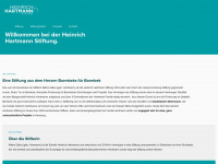 heinrich-hartmann-stiftung.de Webseite Vorschau