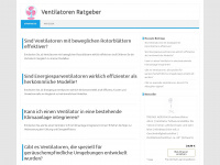 ventilatoren-ratgeber.de Webseite Vorschau