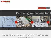 toppress-siebdruck.de Webseite Vorschau