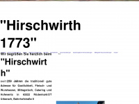 hirschwirth1773.com Webseite Vorschau