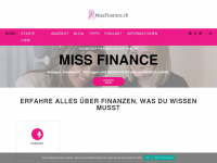 missfinance.ch Webseite Vorschau