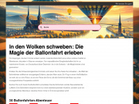 heissluftballonfahrt.com Webseite Vorschau