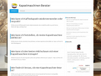 kapselmaschinen-berater.de Webseite Vorschau