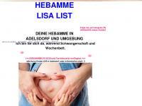 hebammelisalist.de Webseite Vorschau