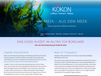 kokon-borkum.de Webseite Vorschau