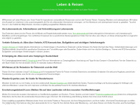 leben-reisen.com Webseite Vorschau