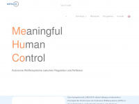 meaningfulhumancontrol.de Webseite Vorschau