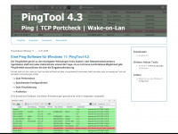 ping-software-windows.de Webseite Vorschau