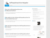 kaffeepadmaschinen-ratgeber.de Webseite Vorschau