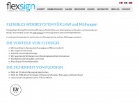 flexsign.eu Webseite Vorschau