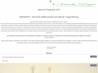 nandi-yoga.com Webseite Vorschau