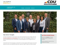 cdu-templin.de Webseite Vorschau