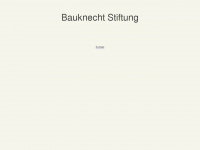 Bauknecht-stiftung.de