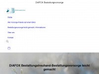 diafox-bestattungstreuhand.de Webseite Vorschau