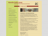 karolin-geist.de Webseite Vorschau