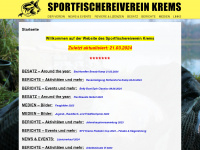 sportfischereiverein-krems.at Webseite Vorschau