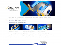 klauser-metall.de Webseite Vorschau