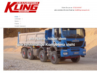 kling-transporte.de Webseite Vorschau