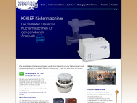kohler-kuechenmaschinen.de Webseite Vorschau