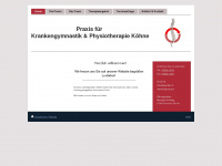 krankengymnastik-koehne.de Webseite Vorschau