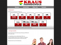 kraus-fahrschule.de Webseite Vorschau