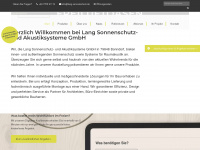 lang-sonnenschutz.de Webseite Vorschau