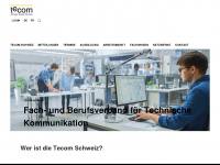 tecom.ch Webseite Vorschau
