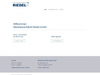 metallwarenfabrik-riedel.de Webseite Vorschau