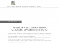 metzgerei-binger.de Webseite Vorschau
