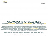 milde-autohaus.de Webseite Vorschau