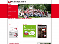 musikkapelle-hofs.de Webseite Vorschau