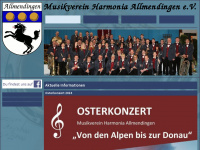 musikverein-allmendingen.de Webseite Vorschau