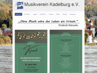 musikverein-kadelburg.de Webseite Vorschau