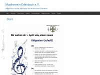 musikverein-erlenbach.de Webseite Vorschau