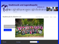 stadtmusik-stblasien.de Webseite Vorschau