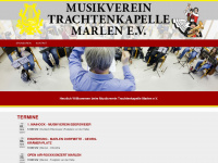 musikverein-marlen.de Webseite Vorschau