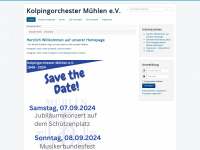 kolpingorchester-muehlen.de Webseite Vorschau