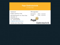 pape-elektrotechnik.de Webseite Vorschau