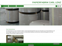 papierfabrik-lenz.de Webseite Vorschau