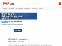 paptec.de Webseite Vorschau