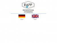 rapp-praezisionstechnik.de Webseite Vorschau