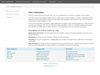 unit-conversion.info Webseite Vorschau