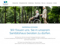 schneider-sanitaetshaus.de Webseite Vorschau