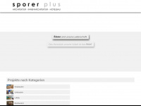 sporer-plus.de Webseite Vorschau