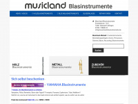 musicland-blasinstrumente.de Webseite Vorschau