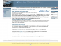 actfax-shop.com Webseite Vorschau