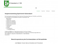 sv-kaisersbach.de Webseite Vorschau